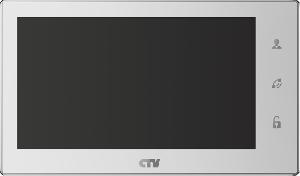 Монитор видеодомофона с технологией Touch Screen IPS 7", 1024х600, до 2 панелей, до 2 видеокамер, SD до 64Gb, для управления OSD, стеклянная сенсорная панель управления "Easy Buttons", поддержка форматов AHD, TVI, CVI и CVBS с разрешением 1080p/720p/960H, автоответчик,  режим ожидания с индикацией времени, встроенный источник питания