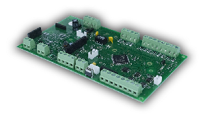 Плата  управления контроллера Приток-А-КОП-04, Программируемых шлейфов (ОС, ПС, ТС)  - 8, Силовых выходов - 4, Модуль GSM - разъем для установки, Модуль WiFi - разъем для установки.