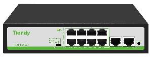 Неуправляемый РоЕ коммутатор, 10 портов (8 РоЕ RJ-45 х100Мбит/с + 2 Uplink RJ-45 х100Мбит/с); РоЕ IEEE802.3af/at до 30Вт/порт; РоЕ бюджет 90Вт; Поддержка VLAN, PoE Watchdog, PoE Priority (1-8 порты), Extend режим 220м (1-8 порты); AC 100-240В; -10~50℃; 245х190х60мм, вес: 0.98 кг.