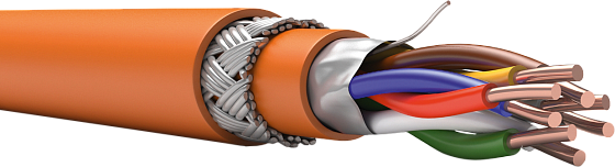 Симметричный кабель для интерфейса RS-485, огнестойкий, 1х2х0,98, бухта 200 м